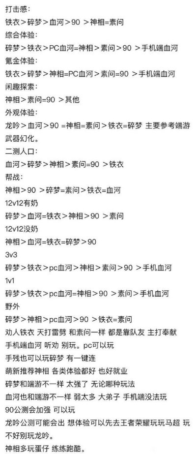 逆水寒手游各职业强度介绍 逆水寒手游各职业强度排行榜介绍